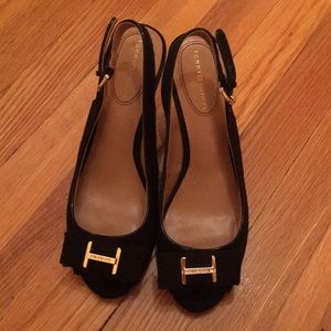 Black Tommy Hilfiger Wedges